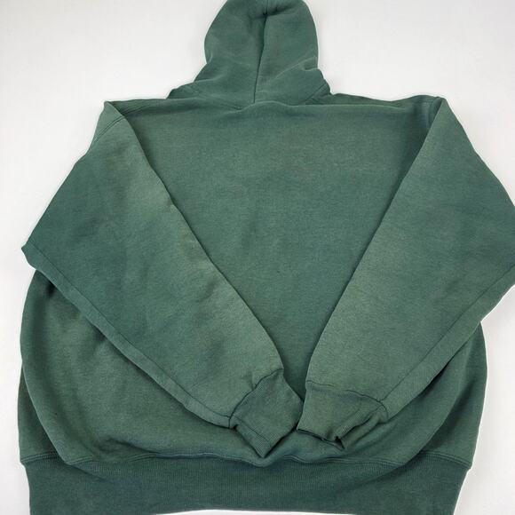 VINTAGE Russell Athletic Hoodie Mens 2XL Green Henley Thermal Lined Made USA 90s - Picture 11 of 12